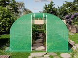 3x8m foil greenhouse Polytunnel, PE tarpaulin, green