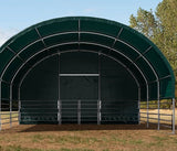 6x6m pasture tent, PVC tarpaulin, dark green, concrete or soil fixing