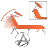 Sun Lounger 190 cm Garden Lounger Beach Lounger Aluminium