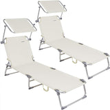 Sun Lounger 190 cm Garden Lounger Beach Lounger Aluminium