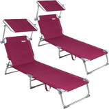 Sun Lounger 190 cm Garden Lounger Beach Lounger Aluminium