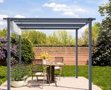 3x4m  or 3m x 3m Pergola in Anthracite; with Awning in Stone Colour
