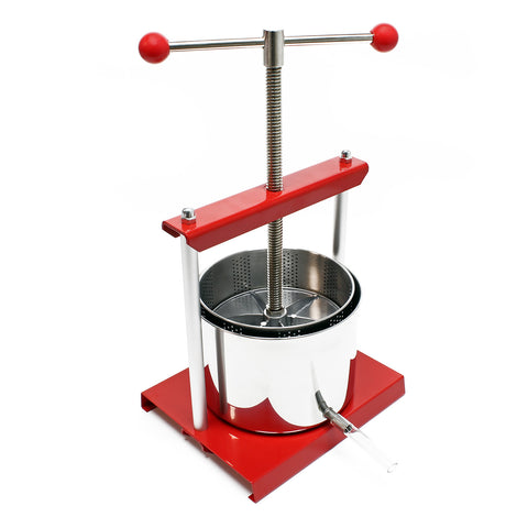 Fruit press Wine press steel 6 l stainless steel basket