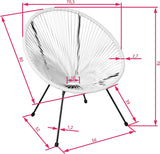 Garden furniture table and chairs set  | Round table with glass top and 2 comfortable chairs