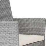 Set of 2 Rattan Garden Chairs with Cushions and 2 Cover Sets