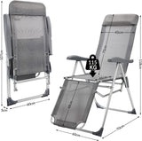 Set of 2 Aluminium Garden Chair High Back