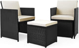 Poly Rattan Garden Set Cube 6 Chairs 4 Stools and Table ..11 Piece