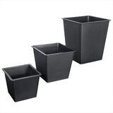 Flower Pot Set of 3 Planter Plant Pot Flower Pot Poly Rattan Look