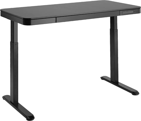 Electrically height-adjustable computer table