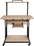 computer desk Fife | with 4 tiers including keyboard tray & rolling castors