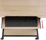 computer desk Fife | with 4 tiers including keyboard tray & rolling castors
