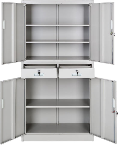 Filing cabinet with 2 lockable drawers and 5 shelves