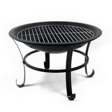 Fire basket Ø56cm grillpan with spark cover, made from powder-coated steel
