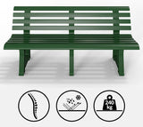 Garden Bench 145 cm Plastic 3 Seater Garden Bench