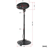 Standing Patio Heater 2000W Infrared Terrace 3 Heating Levels