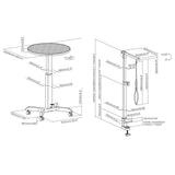 Grooming table, height-adjustable, rotating table, clipping table for dogs