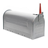 US Mailbox, Galvanised Steel, Silver-Grey, American Style Letterbox