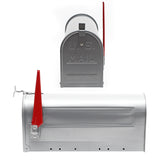 US Mailbox, Galvanised Steel, Silver-Grey, American Style Letterbox