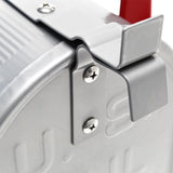US Mailbox, Galvanised Steel, Silver-Grey, American Style Letterbox