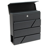 Design Mailbox V14 anthracite Letterbox Postbox Pillar Letter Mail Box