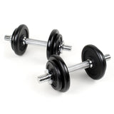 Dumbbell Set 20kg 8 Cast Iron Hand Weight Plates Carrying Case