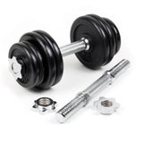 Dumbbell Set 20kg 8 Cast Iron Hand Weight Plates Carrying Case