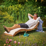 Sun Lounger, Certified Acacia Wood Foldable Case Function Ergonomic