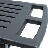 Foldable Garden Lounger Wheeled Lounger Deck Chair Anthracite