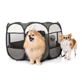 Fudajo Pop-up Puppy Playpen in Beige for indoor and outdoor use