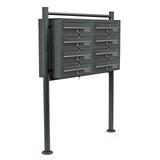 Multiple Letterbox 2x4 Slots Galvanised Steel Mailbox Anthracite