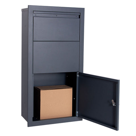 Parcel Box for Wall Fastening Anthracite Letterbox Home Parcel Pick-up