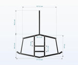 Tow-Behind Lawn Leveller 190x98 cm Adjustable Lawn Drag for Ride on , ATV for Gravel Driveway, Gardens and Farmland
