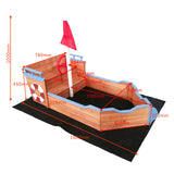 Sandbox Boat Bench 160x78x103cm Wood Non-woven Floor Wooden Sandbox