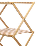 Foldable Bamboo Shelf 4-rack 40x33.5x93.5cm Bathroom Shelf