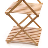 Foldable Bamboo Shelf 4-rack 40x33.5x93.5cm Bathroom Shelf