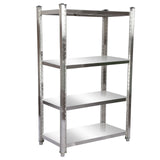 Stainless Steel Shelf 120x50x155cm with 4 Boards for Restaurants, etc.