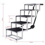 Foldable pet stairs 6 steps dog stairs up to 68kg boarding aid