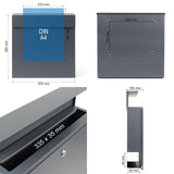 Letter Box with Newspaper Holder V49 Anthracite Wall Mounted Post Box