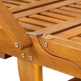 Sun 200cm Acacia Wood - Garden Wooden Sun Lounger Chair