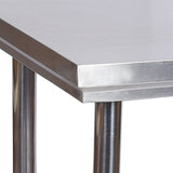 Stainless steel table Work table Stainless steel table with upstand 100x60x85