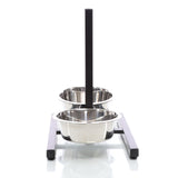 Fudajo double bowl with stand height adjustable L dog feeding station