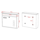 Design Mailbox V12 Stainless Steel Letterbox Postbox Letter Mail Box
