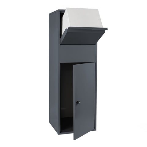 Floor Parcel Box in Anthracite for Size S & L Packages w/ Middle Floor