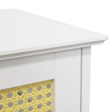 Vanity Unit White Country Chic Bath w/Doors in Trellis Design