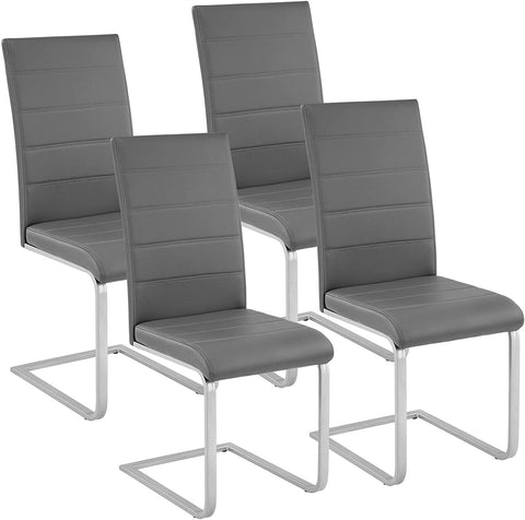 Office / Dining cantilever Chairs Boardroom Set of 4 Grey