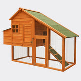 Chicken coop run, nesting box 1710x660x1200mm galvanized mesh and tray