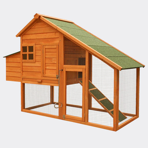 Chicken coop run, nesting box 1710x660x1200mm galvanized mesh and tray