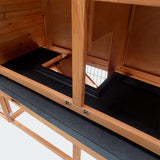 Rabbit hutch with two floors (hutch and run)