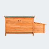 Chicken Coop with Nesting Box, Red-Brown painted Wood 136x74x70cm