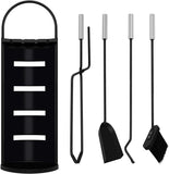 fireplace accessories 5-piece fireplace set - modern design